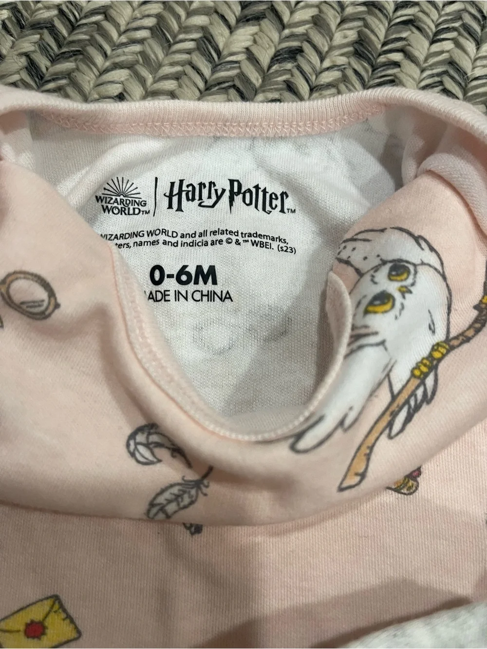 Harry Potter Owl Sleep Gowns - Pink, Gray, Dark Pink infant sleep gowns